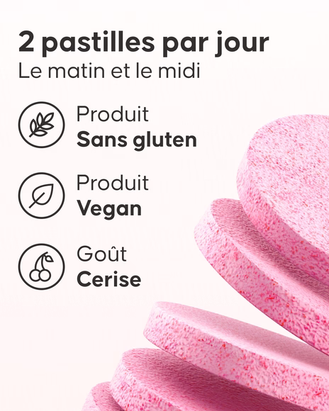 Bénéfices complets des pastilles effervescentes Cellublue anti-cellulite