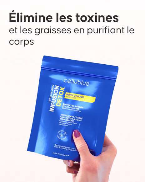 Étapes de préparation infusion détox nuit Cellublue