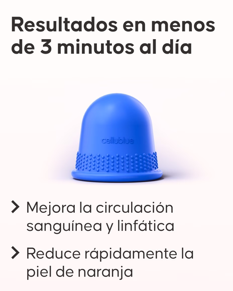 Ventosa anticelulítica CellCup uso en muslos y glúteos