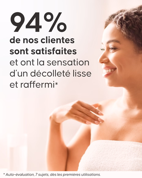 Étape 3 résultats gel raffermissant buste Cellublue