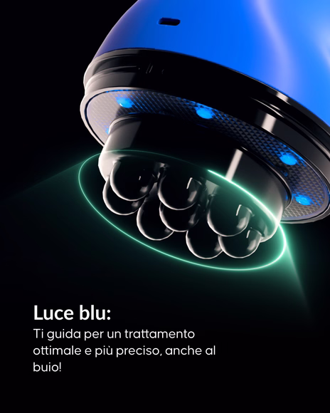 Massaggiatore anticellulite Cellublue in uso su gambe e glutei