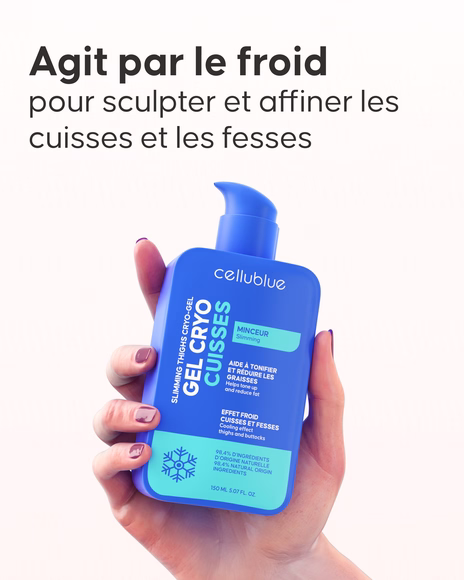 Étape 2 massage gel cryo cuisses Cellublue