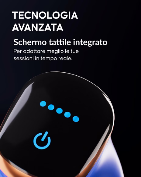 Dettaglio delle testine rotanti del massaggiatore elettrico Cellublue