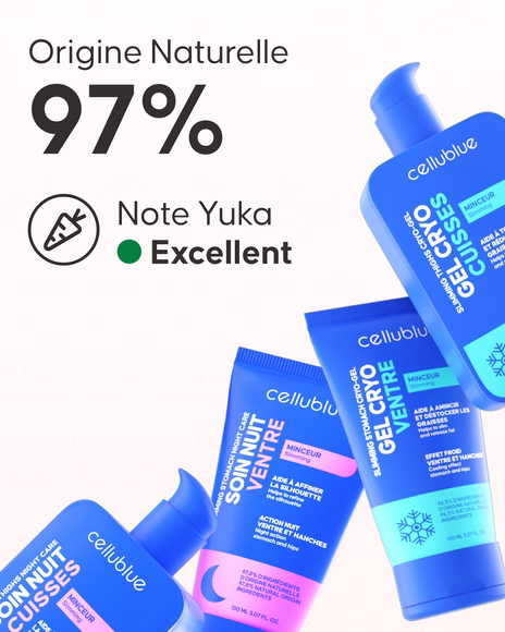 Geste d'application soin minceur cuisses Cellublue
