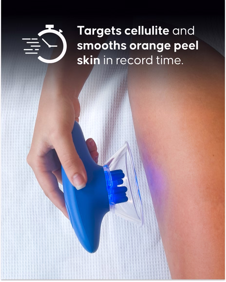 Cellublue electric anti-cellulite cupping device front view