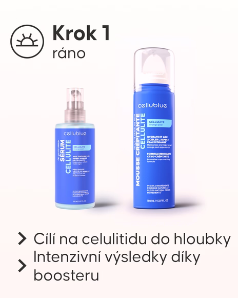 Masáž elektrickou baňkou Cellublue na oblasti břicha