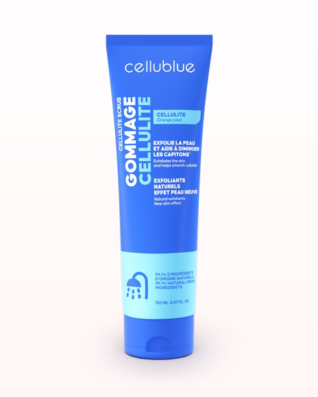 Étape 1 application du gommage anticellulite Cellublue