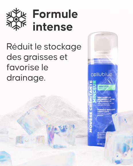 Résultat drainage et fermeté avec la Mousse Crépitante Minceur Cellublue
