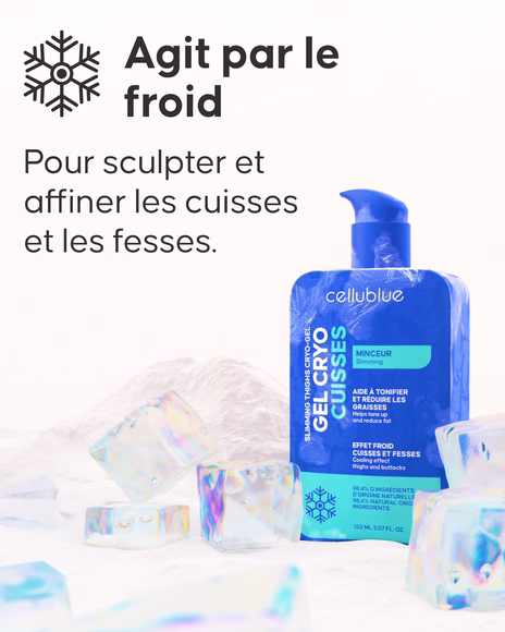 Application du soin minceur sur les cuisses Programme Cellublue