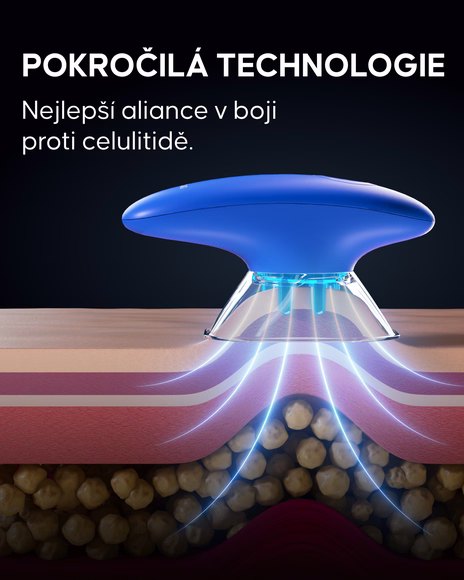 Elektrická baňka Cellublue aplikace na stehna