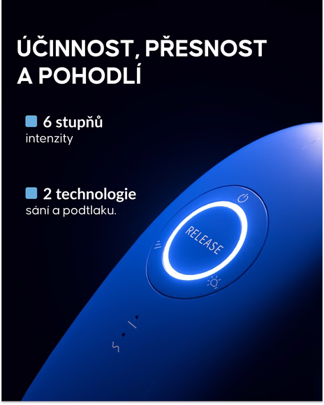 Elektrická baňka Cellublue vakuové sání v akci