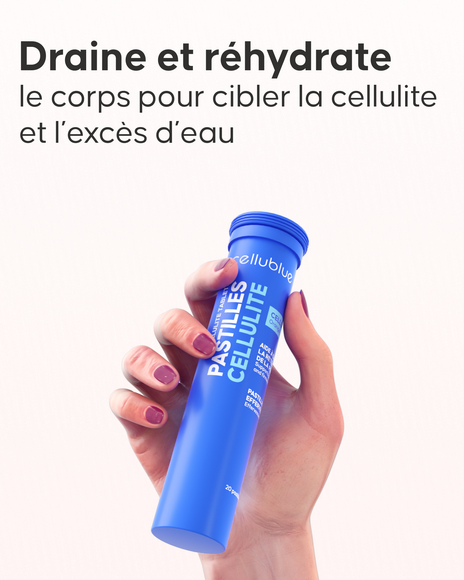 Dissolution de la pastille effervescente Cellublue vue détail