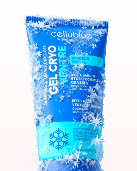 Slider gel cryo ventre Cellublue geste application