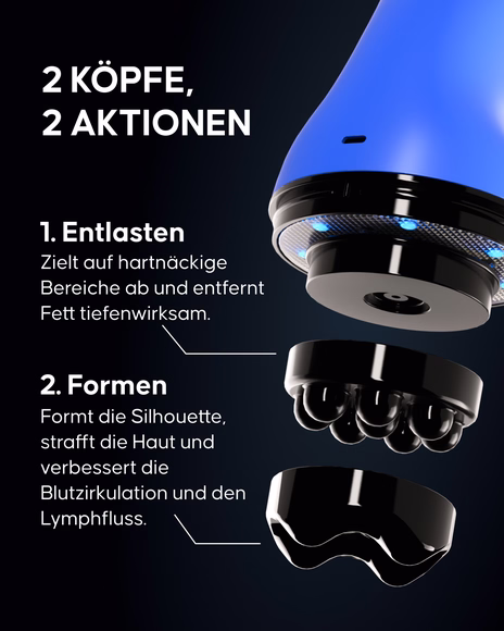 Cellublue Massagegerät Vorher-Nachher Ergebnisse Oberschenkel