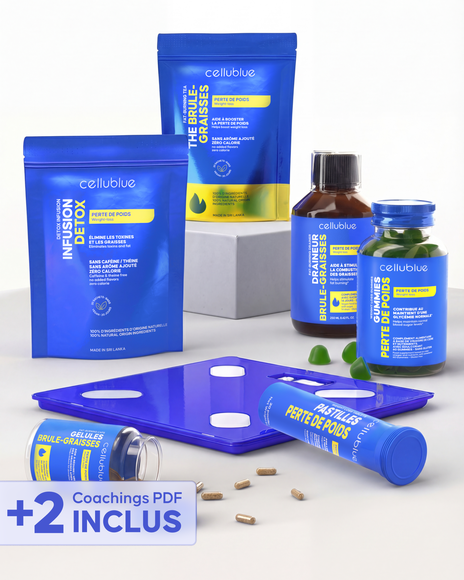 Détail des actifs naturels du Pack Maxi Perte de Poids Cellublue
