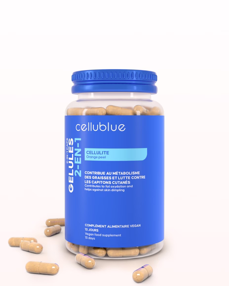 Slide présentation gélules cellulite Cellublue bienfaits