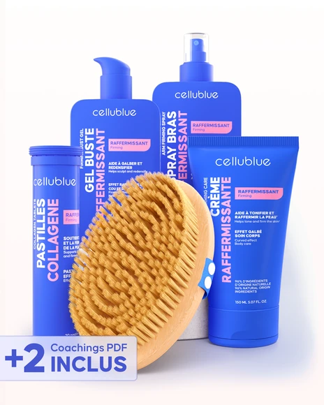 Application du soin raffermissant du Pack Maxi Cellublue sur la peau