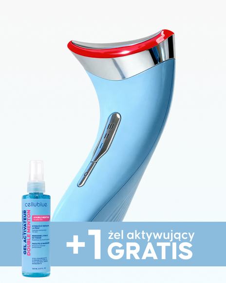Zestaw urządzenie EMS do twarzy Cellublue z akcesoriami