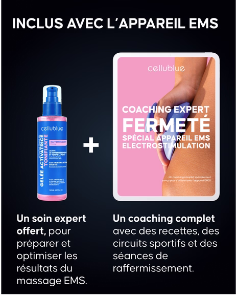 Avant après utilisation appareil EMS corps Cellublue