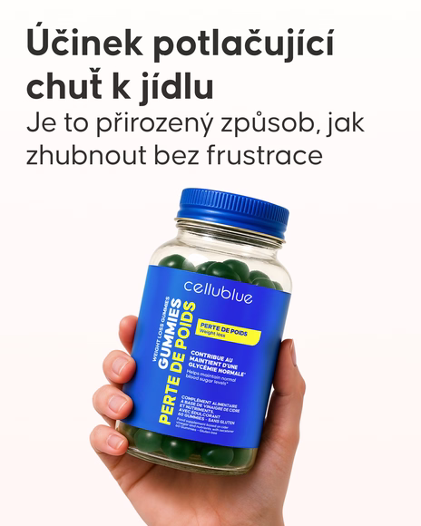 Gummies Cellublue na hubnutí složení a výživové hodnoty
