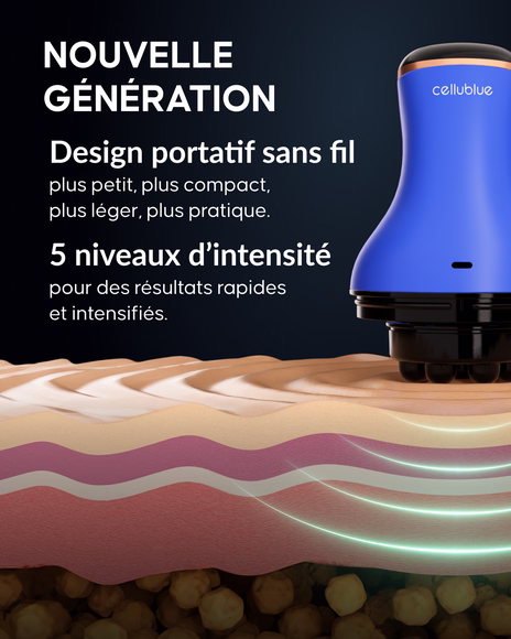 Appareil minceur Cellublue application sur le ventre