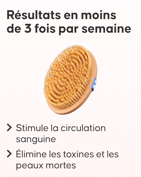 Utilisation de la brosse massage à sec Cellublue sur le corps - 3