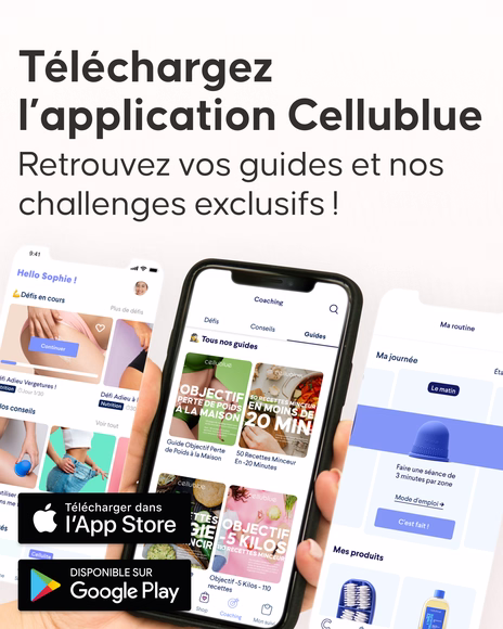 Résultat avant après shorty gainant sculptant Cellublue