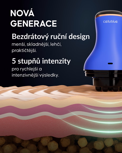 Cellublue přístroj na hubnutí použití na břiše