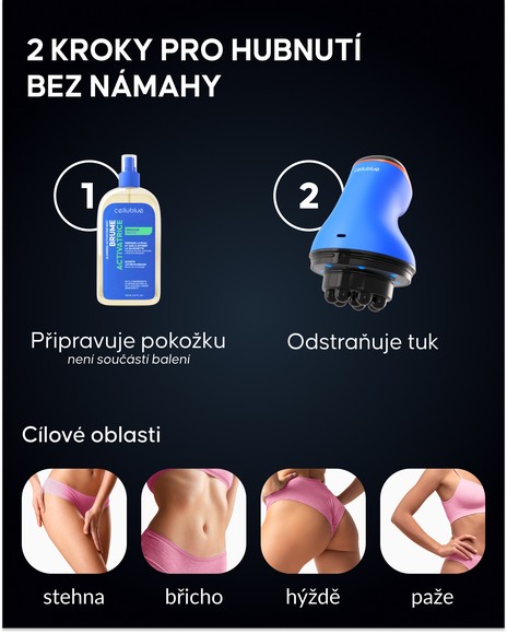 Cellublue bezdrátový přístroj na hubnutí detail nabíjení