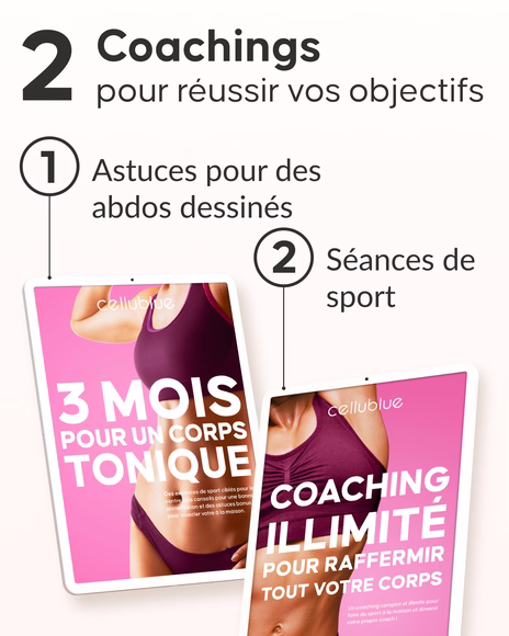 Avant après utilisation du Pack Maxi Raffermissant Cellublue