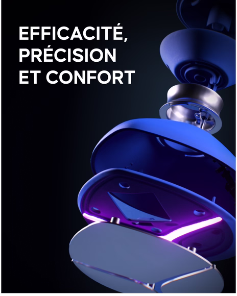Femme utilisant l'appareil EMS Cellublue sur les bras