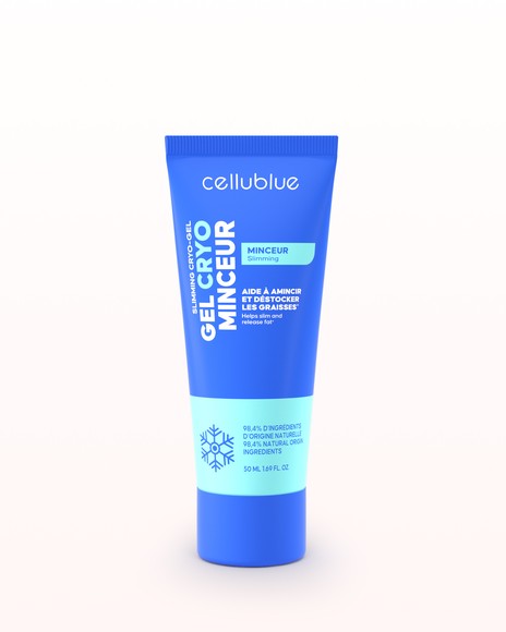 Application du gel cryo minceur Cellublue sur le ventre