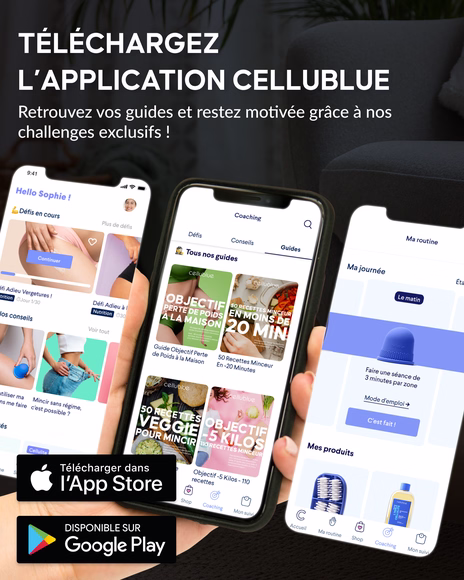 Routine minceur quotidienne avec l'appareil électrique Cellublue