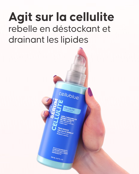 Sérum cellulite Cellublue massage sur la peau étape 2