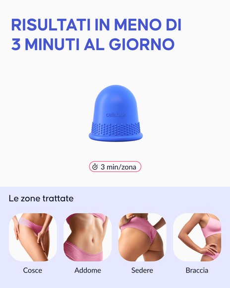 Massaggio palper-rouler con ventosa anticellulite CellCup
