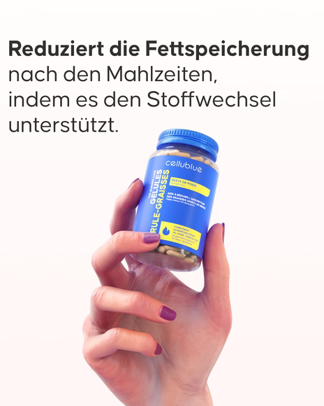 Fettverbrennungskapseln von Cellublue mit pflanzlichen Inhaltsstoffen