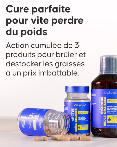 Étape utilisation cure perte de poids compléments Cellublue