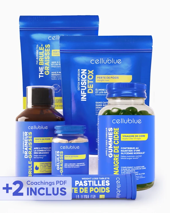 Contenu complet du Pack Maxi Perte de Poids Cellublue
