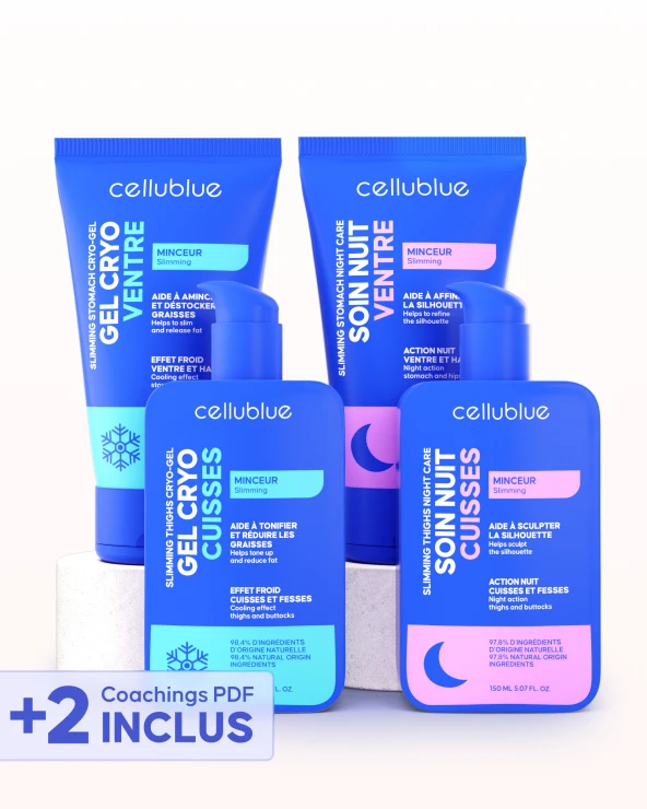 Pack Programme Minceur 24h/24 Cellublue quatre soins jour et nuit