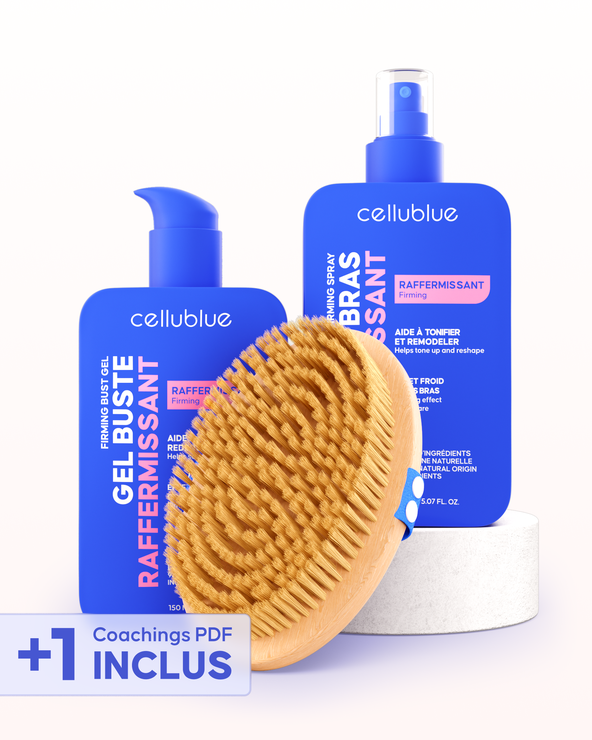 Programme anti-relâchement Cellublue avec brosse à sec et soin raffermissant