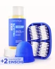 Anti-Cellulite-Methode Cellublue mit Schröpfglas und Massagegerät