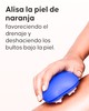 Masajeador Cellublue detalle del diseño patentado de rodillos