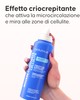 Mousse crepitante Cellublue effetto crépitant sulla coscia