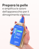 Applicazione della nebbia attivante dimagrante Cellublue sulla pelle