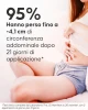 Donna applica crema snellente notte sulla pancia