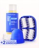 Anti-Cellulite-Methode Cellublue mit Schröpfglas und Massagegerät