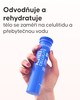 Šumivé pastilky Cellublue rozpuštěné ve sklenici vody