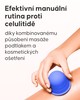 Aplikace anticelulitidního krému z balíčku Cellublue na stehna