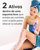 Efeito cryo da mousse anticelulite Cellublue na pele