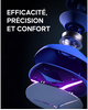 Femme utilisant l'appareil EMS Cellublue sur les bras